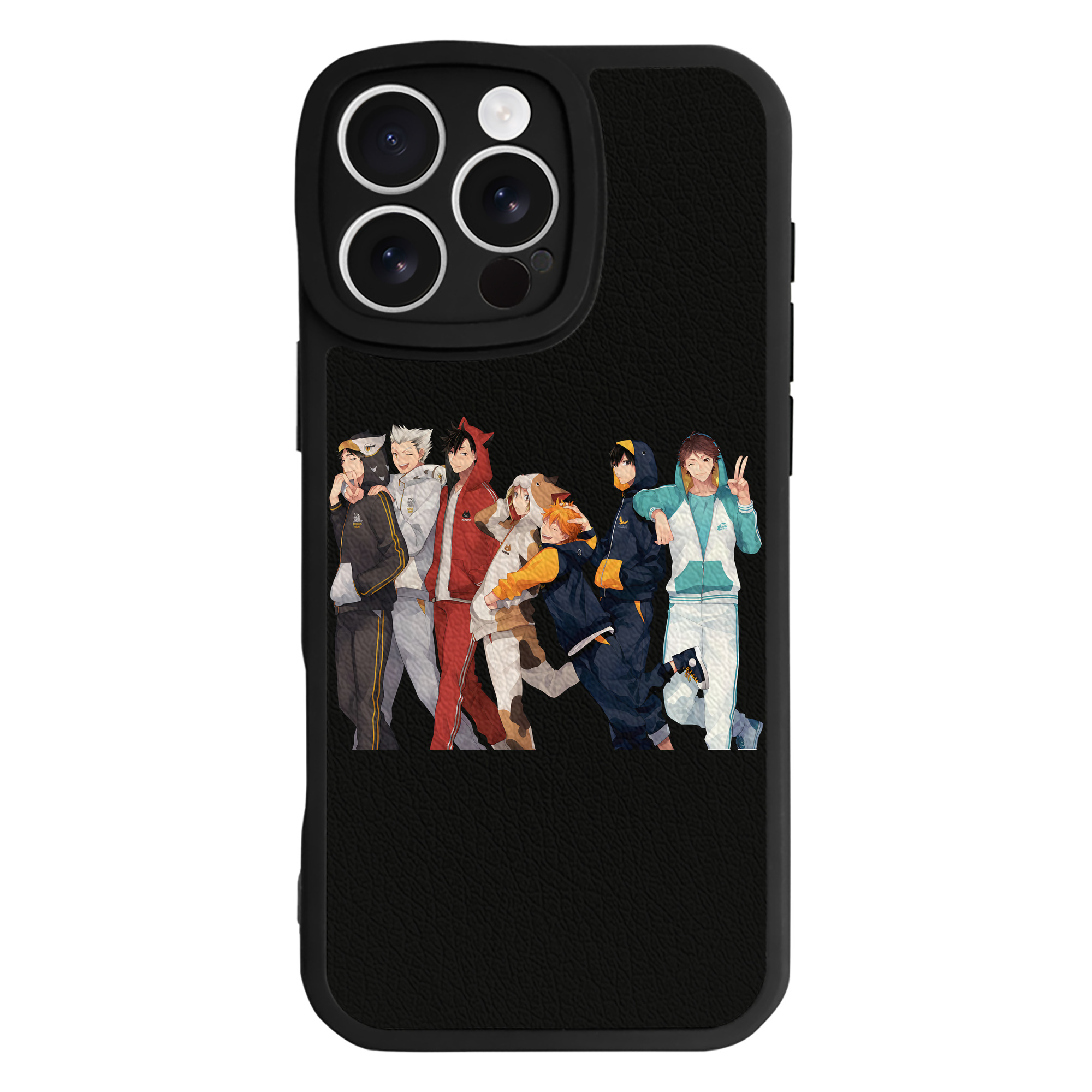 （画像用） ハイキュー!! Haikyu!! 【iPhone 16シリーズ対応】シリコンスマホケース（レザー調） 材質：シリコン